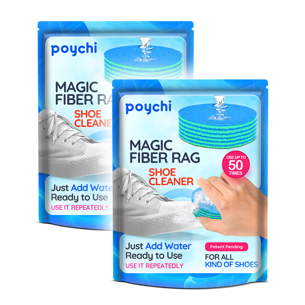 Poychi Magical Fiber Shoe Cleaner - 2 Pack