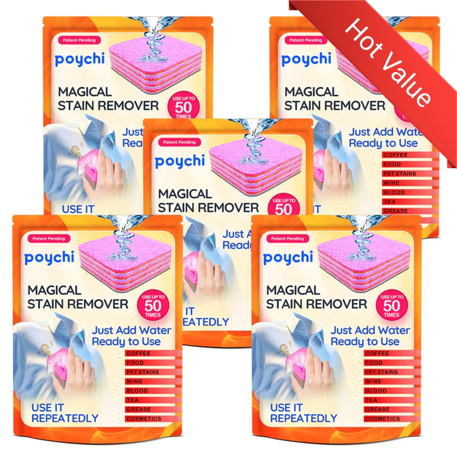 Poychi Magical Fiber Stain Remover - 5 Pack